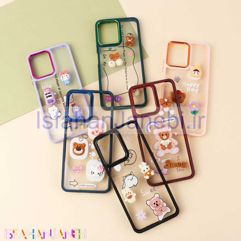 اصفهان جانبی-قاب شفاف متال ایرون عروسکی برجسته Xiaomi Redmi Note 12 5G
