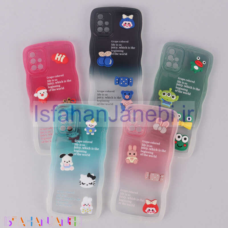 اصفهان جانبی-قاب عروسکی برجسته دو رنگ محافظ لنزدار Samsung Galaxy A51 4G