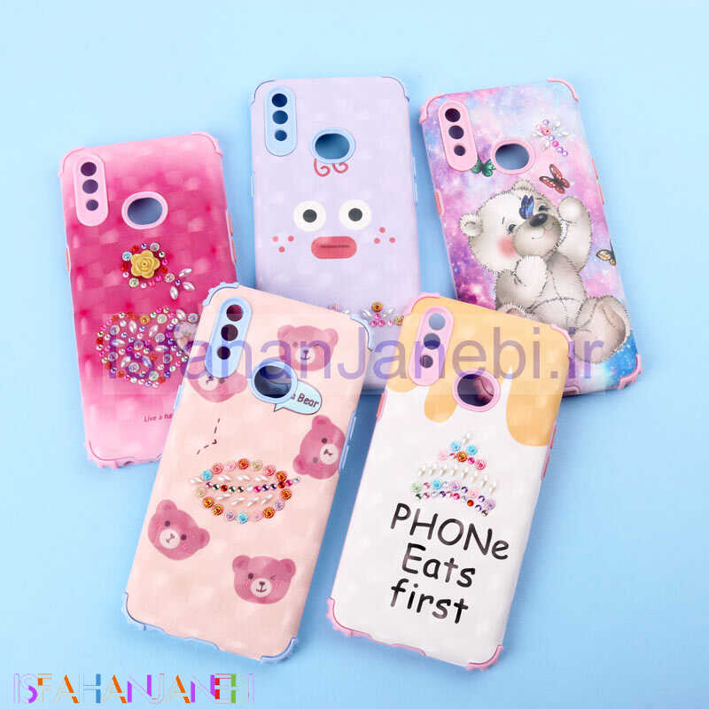 اصفهان جانبی-قاب فانتزی نگین دار کپسولی محافظ لنزدار Samsung Galaxy A10s