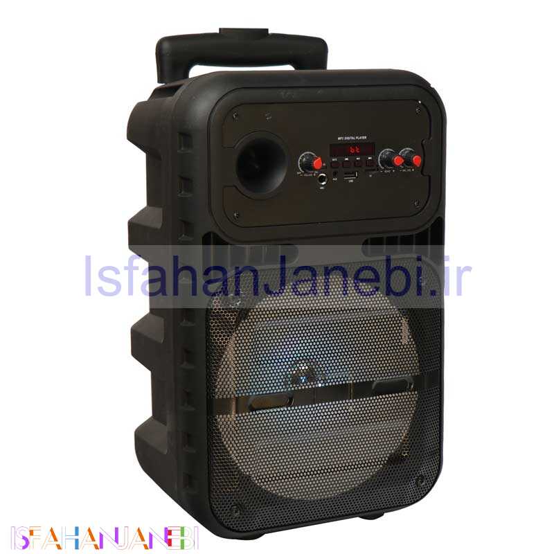 اصفهان جانبی-اسپیکر چمدانی بلوتوثی رم و فلش خور BDT BD-8001 + میکروفون و ریموت کنترل