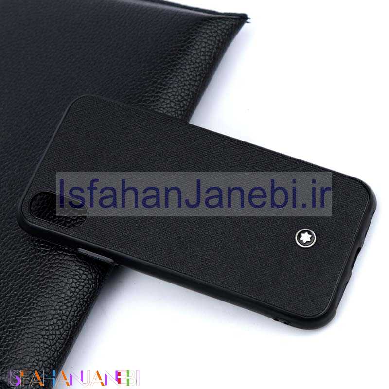 اصفهان جانبی-قاب چرمی Mont Blanc آیفون iPhone X/XS مشکی سری B