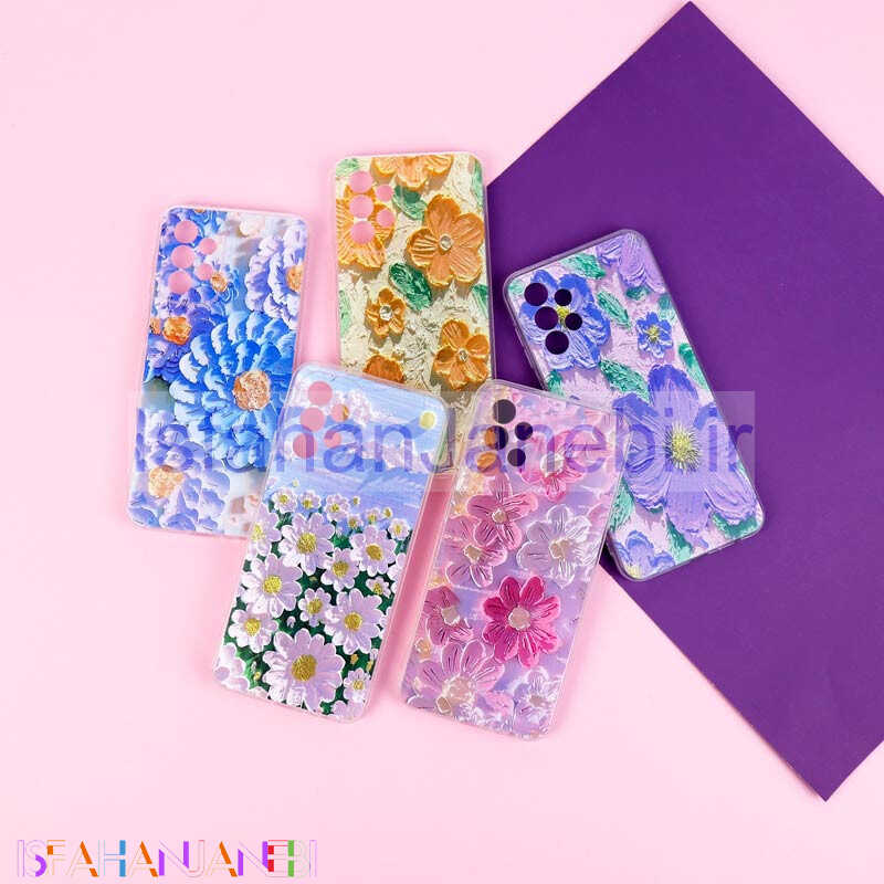 اصفهان جانبی-قاب ژله ای طرحدار گل برجسته محافظ لنزدار Samsung Galaxy A23