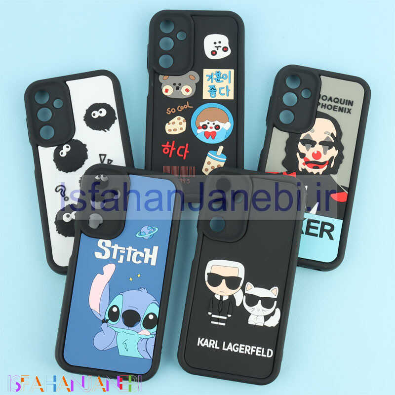 اصفهان جانبی-قاب سولید طرح دار برجسته محافظ لنزدار Samsung Galaxy A25