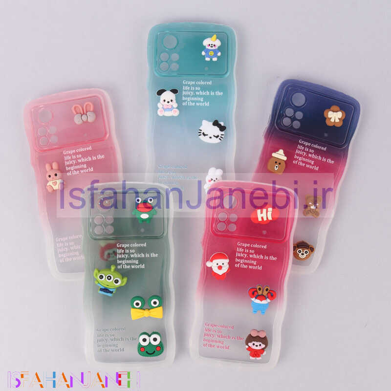 اصفهان جانبی-قاب عروسکی برجسته دو رنگ محافظ لنزدار Xiaomi Poco X4 Pro 5G