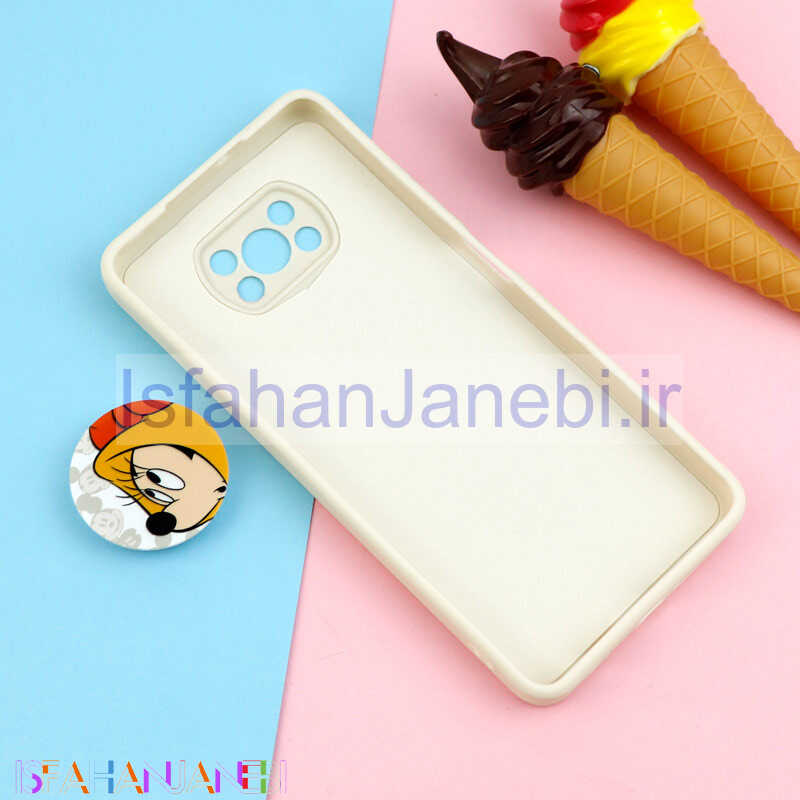 اصفهان جانبی-قاب طرحدار سیلیکونی پاپ سوکت دار میکی موس Xiaomi Poco X3