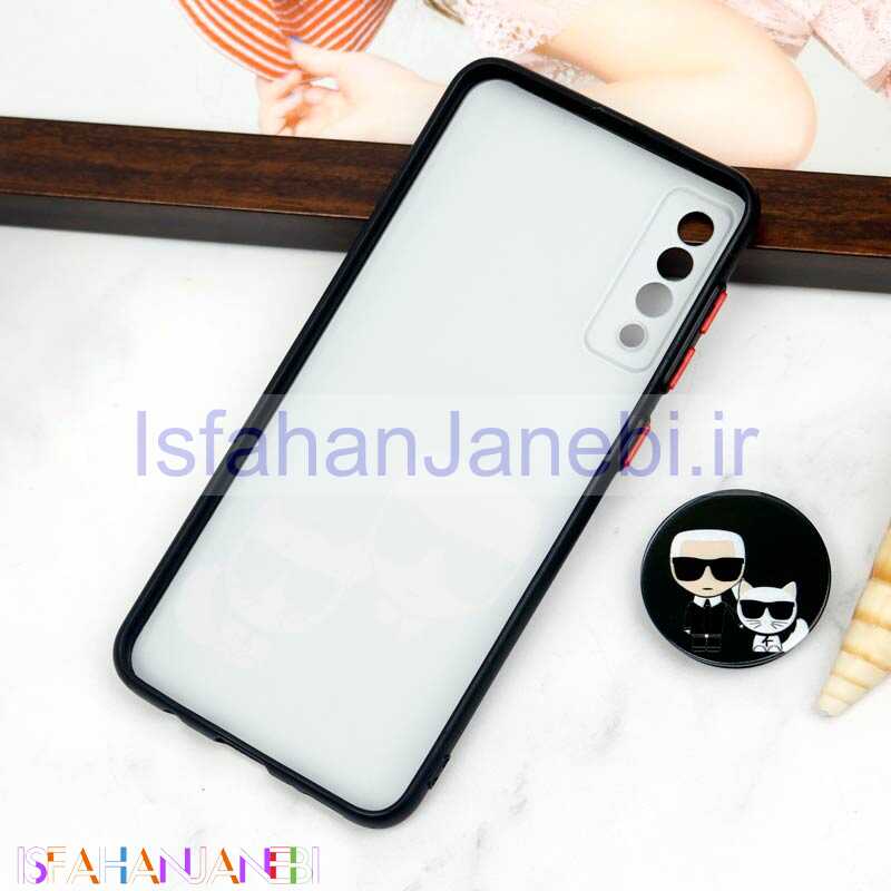 اصفهان جانبی-قاب PC محافظ لنز دار طرح Boss Cat + پاپ سوکت Samsung Galaxy A30s / A50s