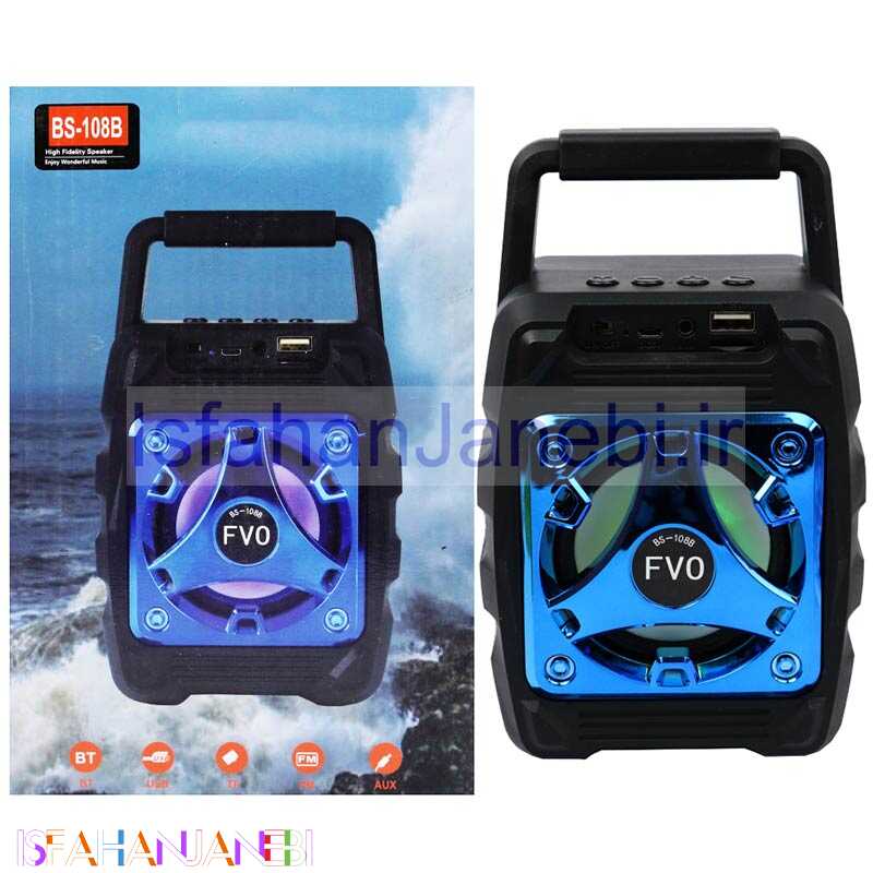 اصفهان جانبی-اسپیکر بلوتوثی رم و فلش خور FVO BS-108B
