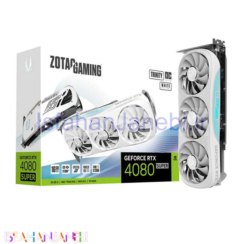 اصفهان جانبی-کارت گرافیک Zotac Gaming GeForce RTX4080 Super Trinity OC White 16GB GDDR6X 256Bit