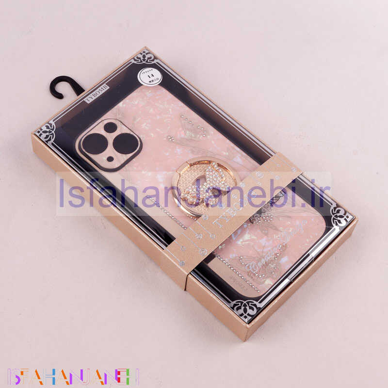 اصفهان جانبی-قاب طرح پروانه ای محافظ لنزدار برجسته پاپ سوکت دار iPhone 14