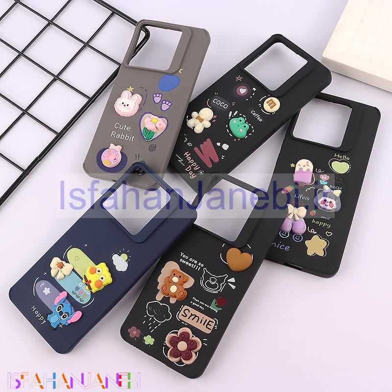 اصفهان جانبی-قاب ژله ای شیائومی Redmi Note 13 Pro 5G عروسک برجسته رنگی