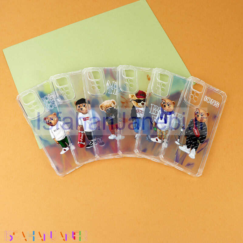 اصفهان جانبی-قاب ژله ای شفاف طرح خرس محافظ لنزدار Xiaomi Redmi Note 11 / 11s