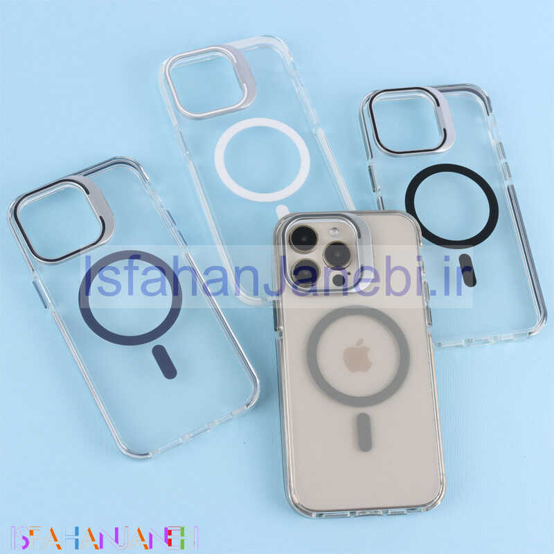 اصفهان جانبی-قاب PC Protection Case شفاف مگ سیف استندشو آیفون iPhone 14 Pro Max