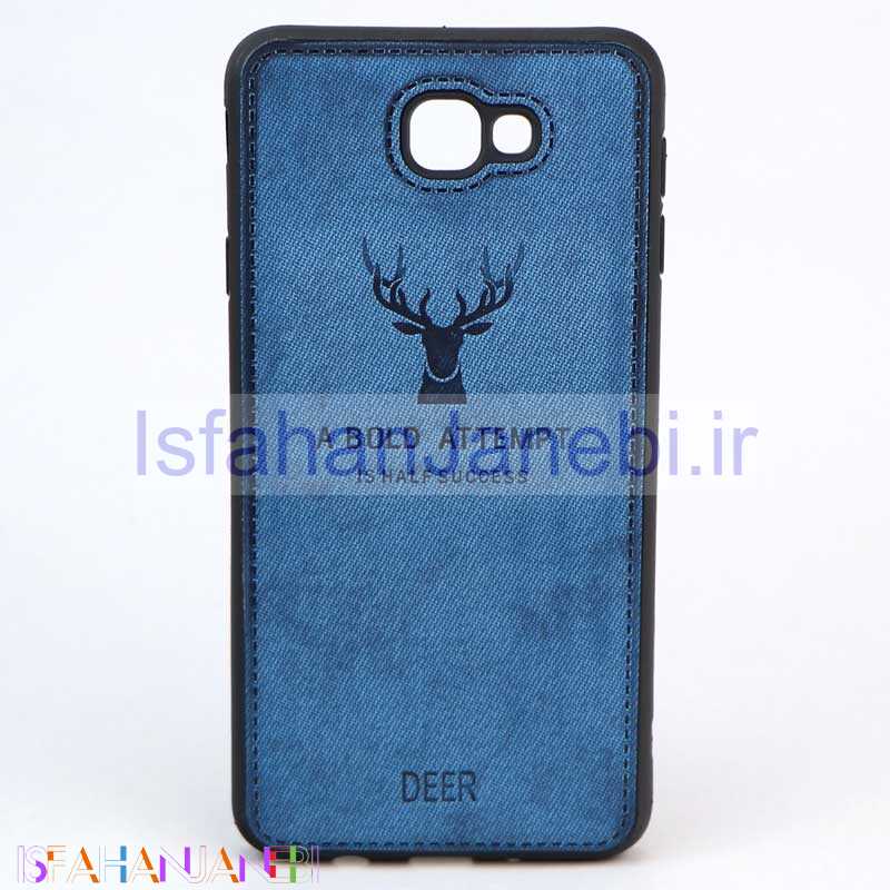 اصفهان جانبی-قاب چرمی طرح گوزن Samsung J7 Prime آبی