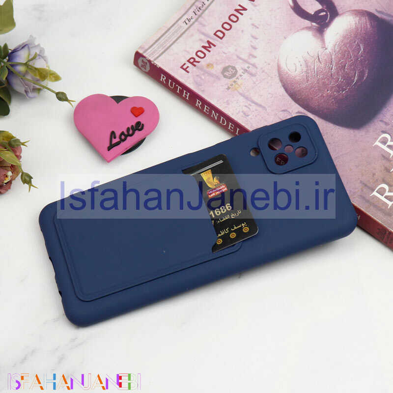 اصفهان جانبی-قاب سیلیکونی جاکارتی دار محافظ لنزدار Samsung A12 5G