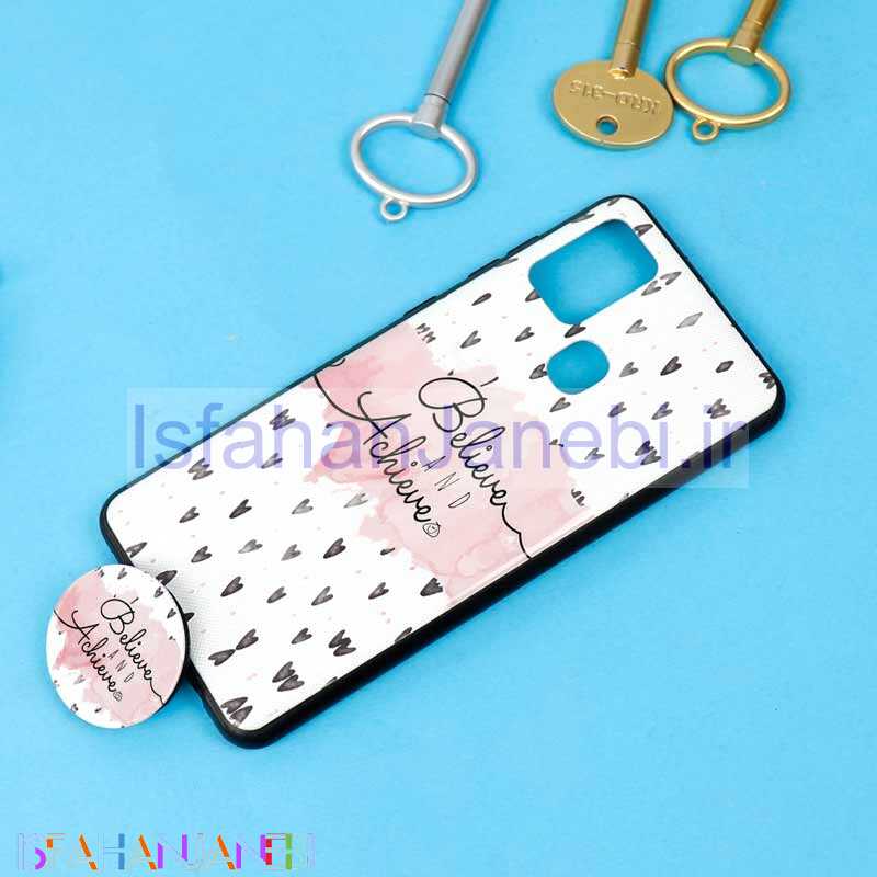 اصفهان جانبی-قاب فانتزی برجسته + پاپ سوکت طرح قلب سامسونگ A21s سری D