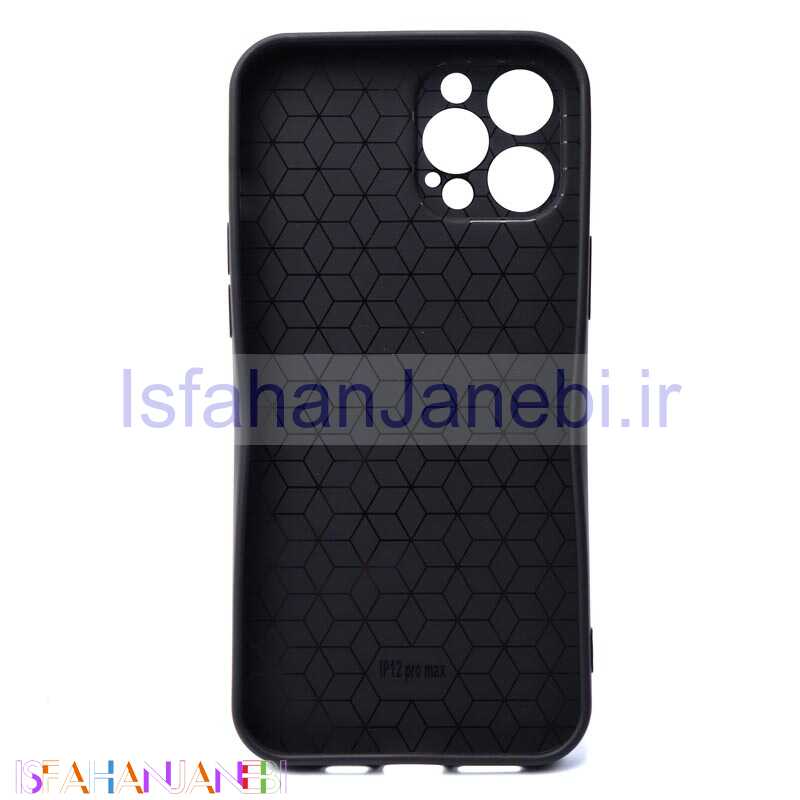 اصفهان جانبی-قاب ژله ای شطرنجی محافظ لنز دار iPhone 12 Pro Max مشکی