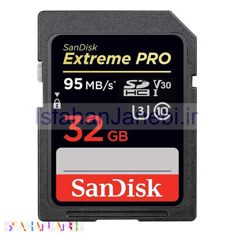اصفهان جانبی-رم اس دی 32 گیگ سن دیسک Sandisk Extreme Pro 633X V30 U3 C10 95MB/s