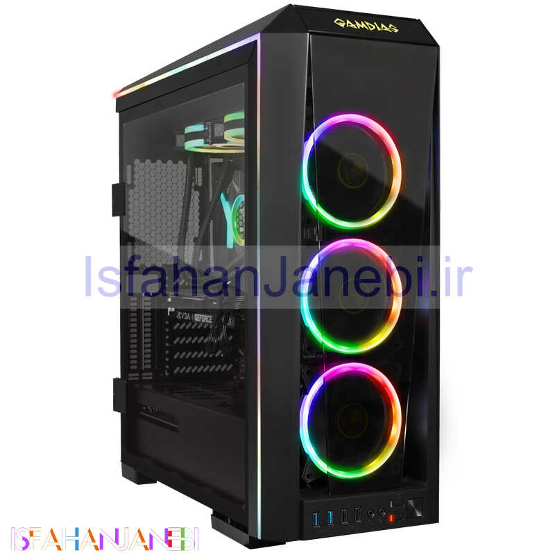 اصفهان جانبی-کیس کامپیوتر گیم دیاس Gamdias Talos P1A ARGB