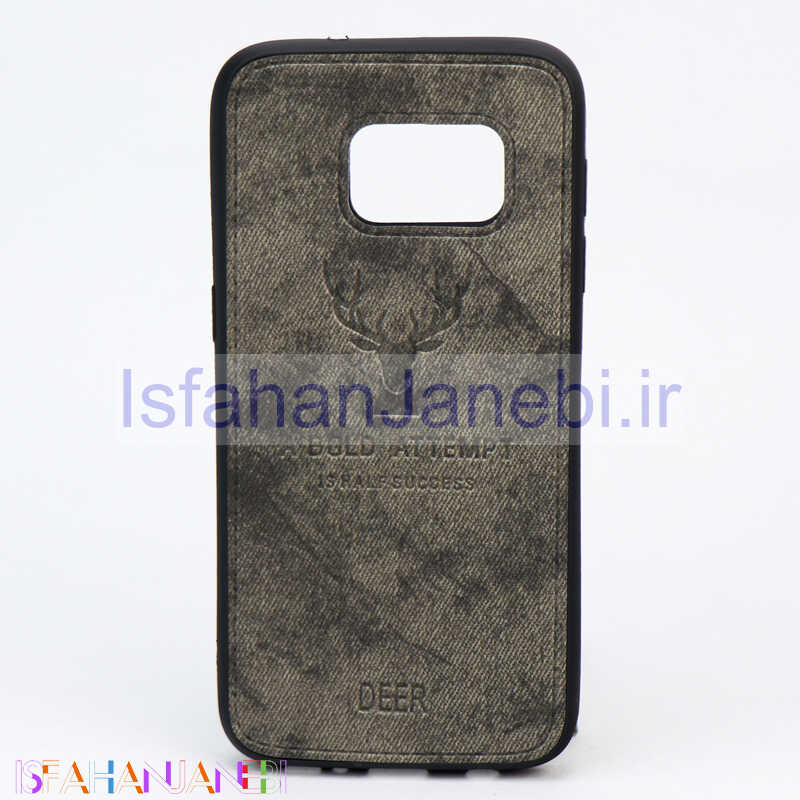 اصفهان جانبی-قاب چرمی طرح گوزن Samsung S7 خاکستری