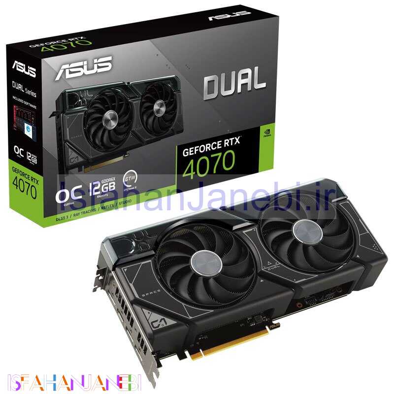 اصفهان جانبی-کارت گرافیک ASUS Dual GeForce RTX 4070 OC Edition 12GB GDDR6X 192Bit
