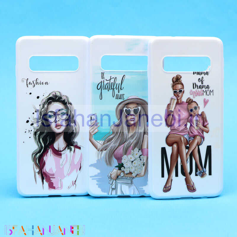 اصفهان جانبی-قاب فانتزی سفید طرح دختر سامسونگ S10