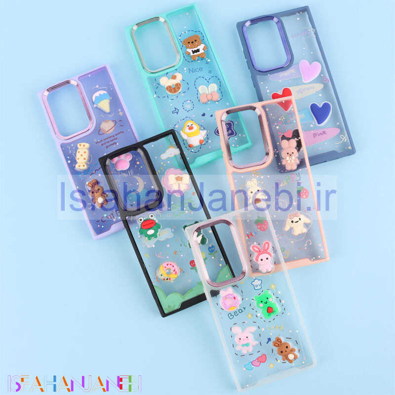 اصفهان جانبی-قاب شفاف شاینی متال ایرون عروسک برجسته Samsung Galaxy S23 Ultra