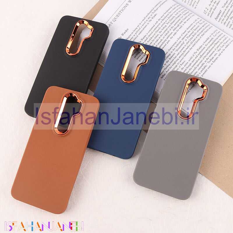 اصفهان جانبی-قاب چرمی ژله ای شیائومی Redmi Note 8 Pro دور محافظ متال