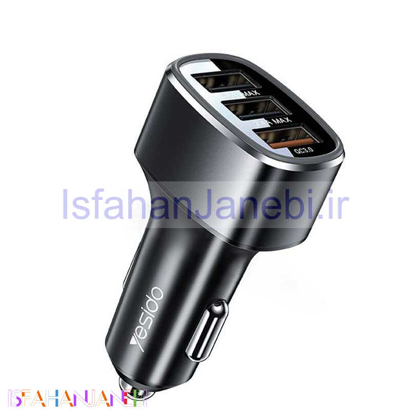 اصفهان جانبی-شارژر فندکی فست شارژ Yesido Y46 QC3.0 PD 3A 18W