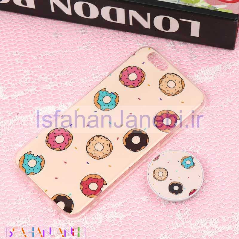 اصفهان جانبی-قاب سوپر IMD دور شفاف پاپ سوکت دار iPhone 6/6s دونات
