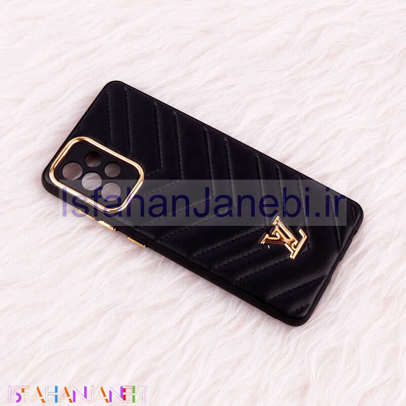 اصفهان جانبی-قاب پافر چرمی لوزی محافظ لنزدار Samsung Galaxy A72