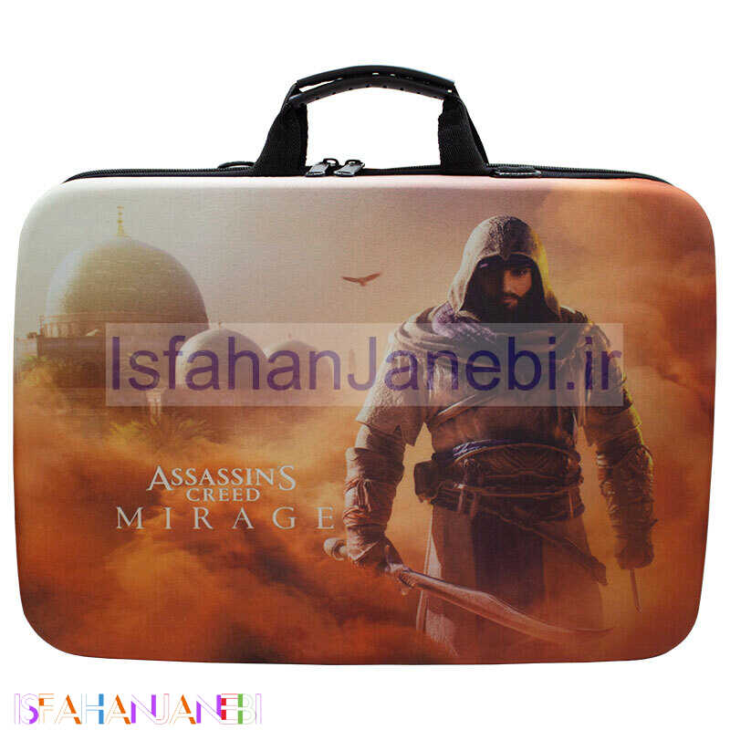 اصفهان جانبی-کیف کنسول بازی PS5 Slim طرح Assassins Creed Mirage کد 01