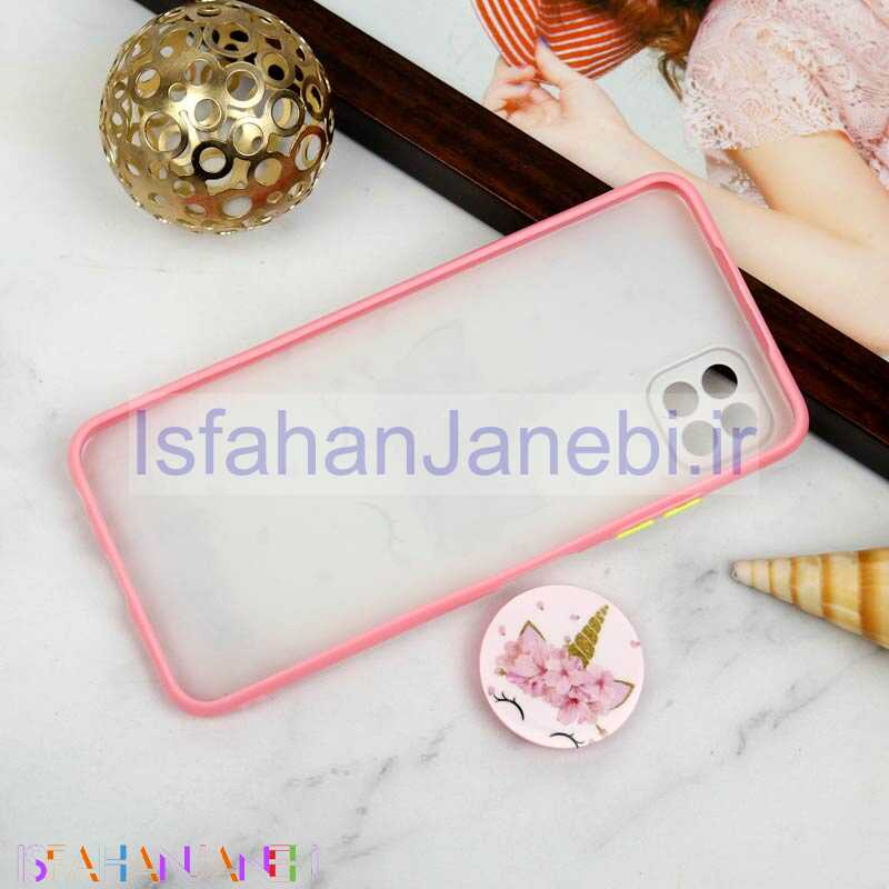 اصفهان جانبی-قاب PC محافظ لنز دار طرح یونیکورن + پاپ سوکت Samsung Galaxy A22 5G