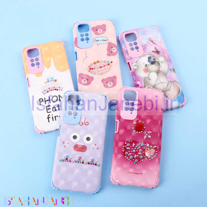 اصفهان جانبی-قاب فانتزی نگین دار کپسولی محافظ لنزدار Xiaomi Redmi Note 11 / 11s