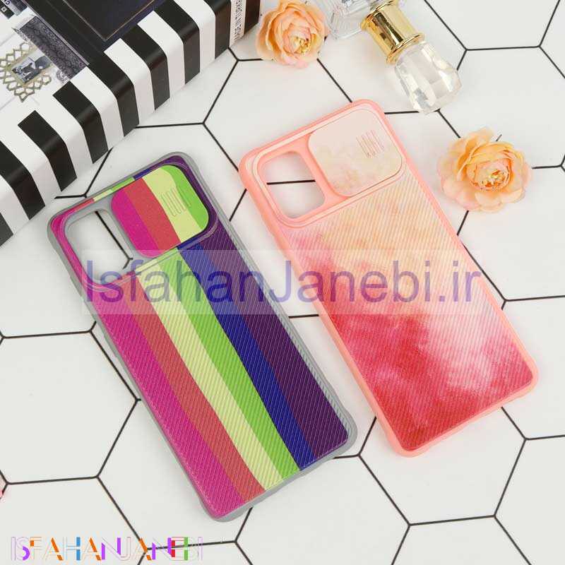 اصفهان جانبی-قاب سیلیکونی رنگین کمانی محافظ لنزدار کشویی Samsung A51