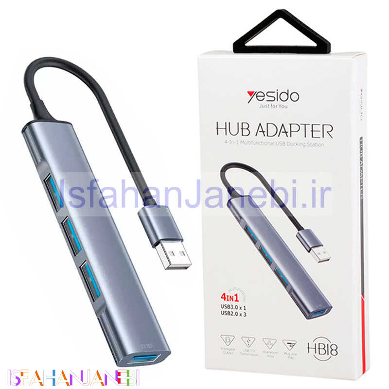 اصفهان جانبی-هاب 4 پورت USB3.0 یسیدو HB18