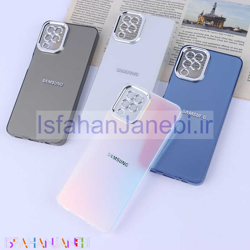 اصفهان جانبی-قاب PC سامسونگ Galaxy A12 / M12 براق متال محافظ لنزدار