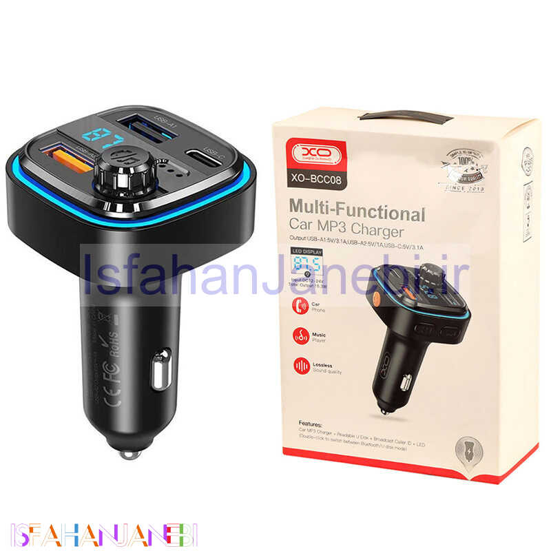 اصفهان جانبی-شارژر فندکی + FM Player بلوتوثی XO XO-BCC08