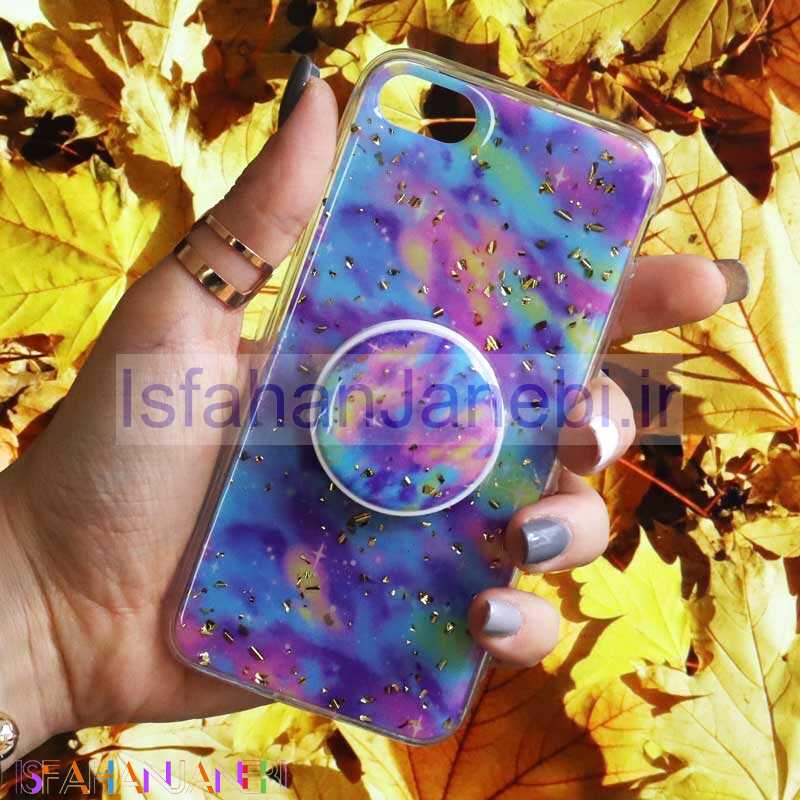 اصفهان جانبی-قاب رنگین کمانی پاپ سوکت دار خرچنگی کد5 آیفون 7/8