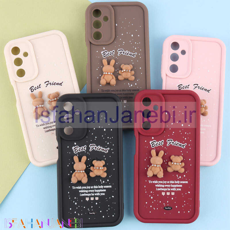 اصفهان جانبی-قاب سولید کیس عروسکی پشمالو محافظ لنزدار Samsung Galaxy A24 4G