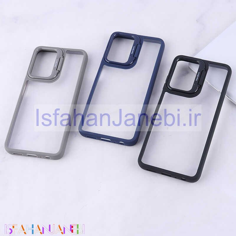 اصفهان جانبی-قاب شفاف Case.Pro سامسونگ Galaxy A05s استندشو دور رنگی