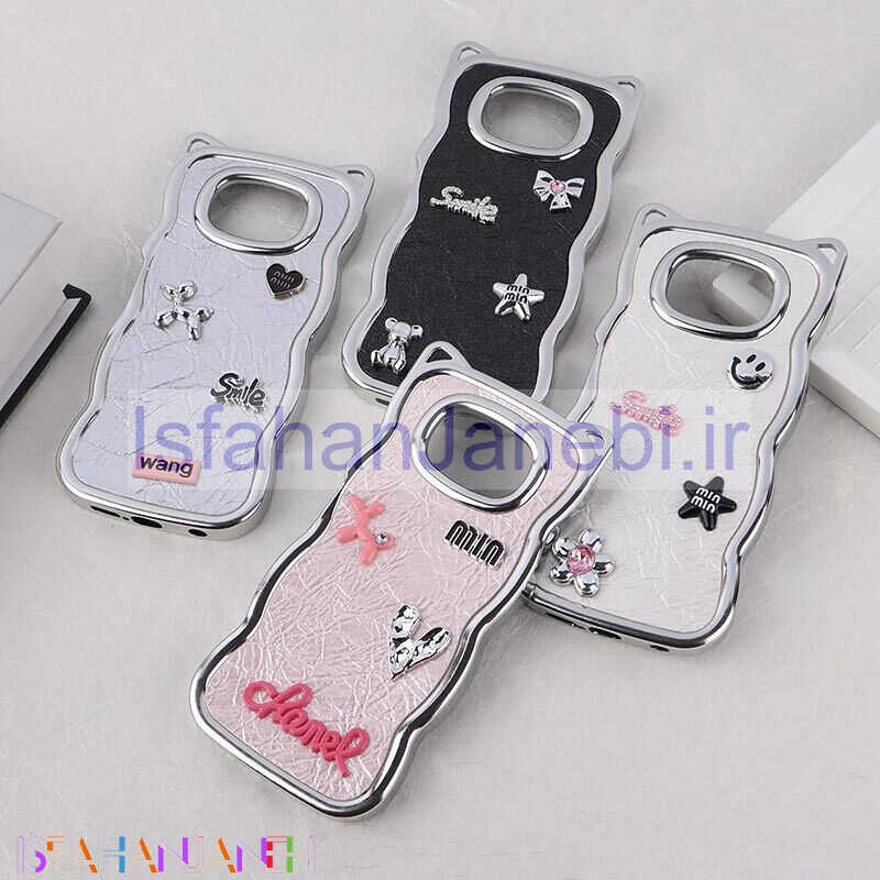 اصفهان جانبی-قاب چرمی موج دار شیائومی Poco X3 / X3 NFC / X3 Pro برجسته گوش دار