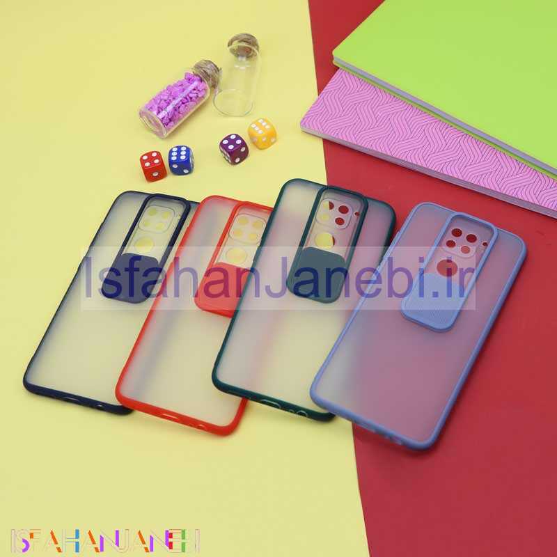 اصفهان جانبی-قاب PC مات محافظ لنز دار کشویی Xiaomi Redmi Note 9
