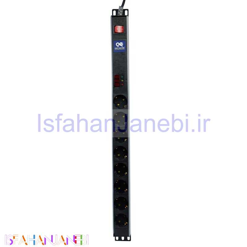 اصفهان جانبی-محافظ برق 8 خانه ارت دار پارت الکتریک با کابل 1/8 متری PE6642 Rack Mount