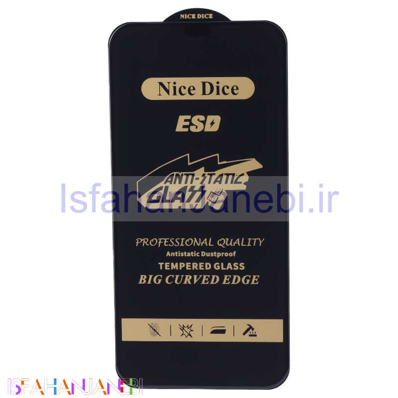 اصفهان جانبی-گلس آنتی استاتیک Nice Dice آیفون iPhone 12