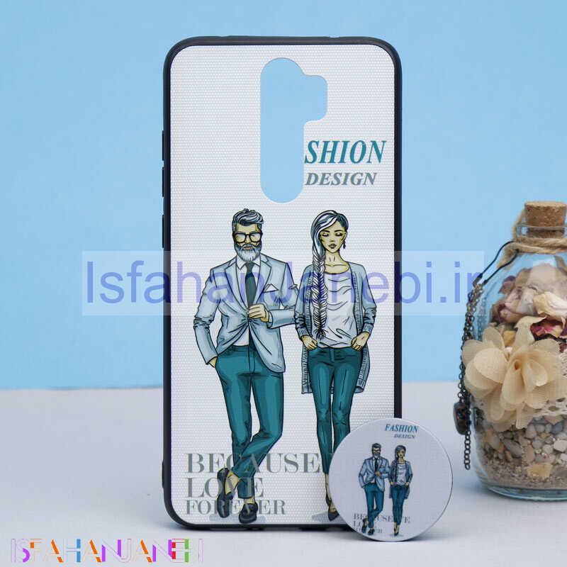اصفهان جانبی-قاب طرحدار + پاپ سوکت Xiaomi Redmi Note 8 Pro کد6 سری B