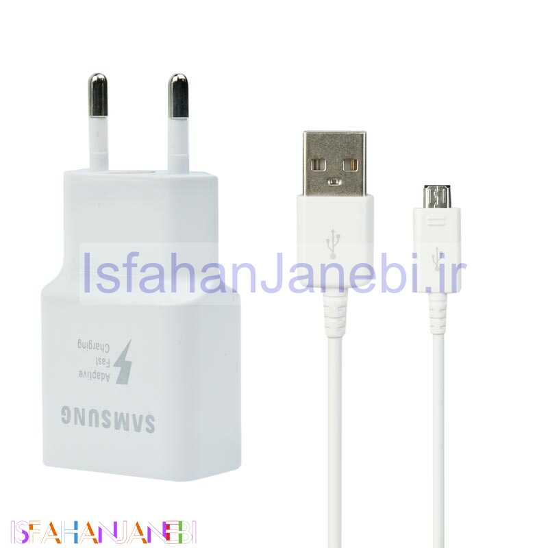 اصفهان جانبی-شارژر دیواری فست شارژ Samsung S7 2A + کابل میکرو یو اس بی