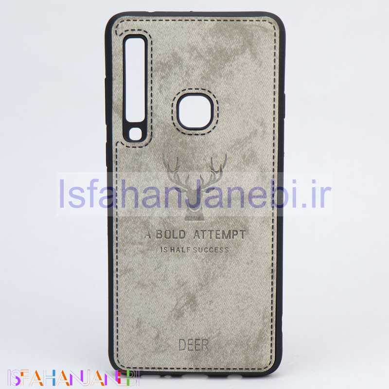 اصفهان جانبی-قاب چرمی طرح گوزن Samsung A9 2018 طوسی