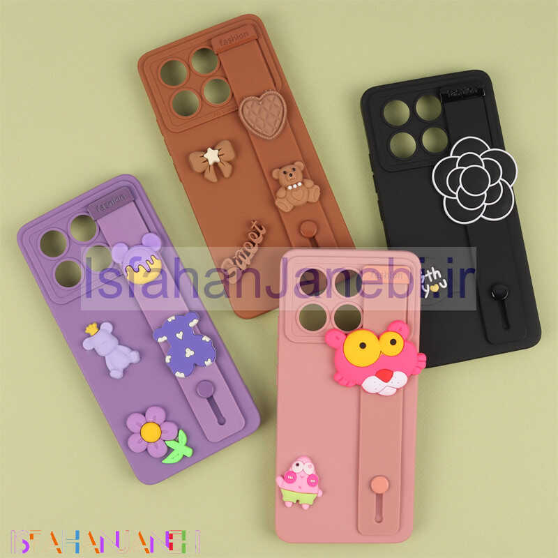 اصفهان جانبی-قاب سیلیکونی ژله ای دستبندی محافظ لنزدار Xiaomi Poco X6 Pro