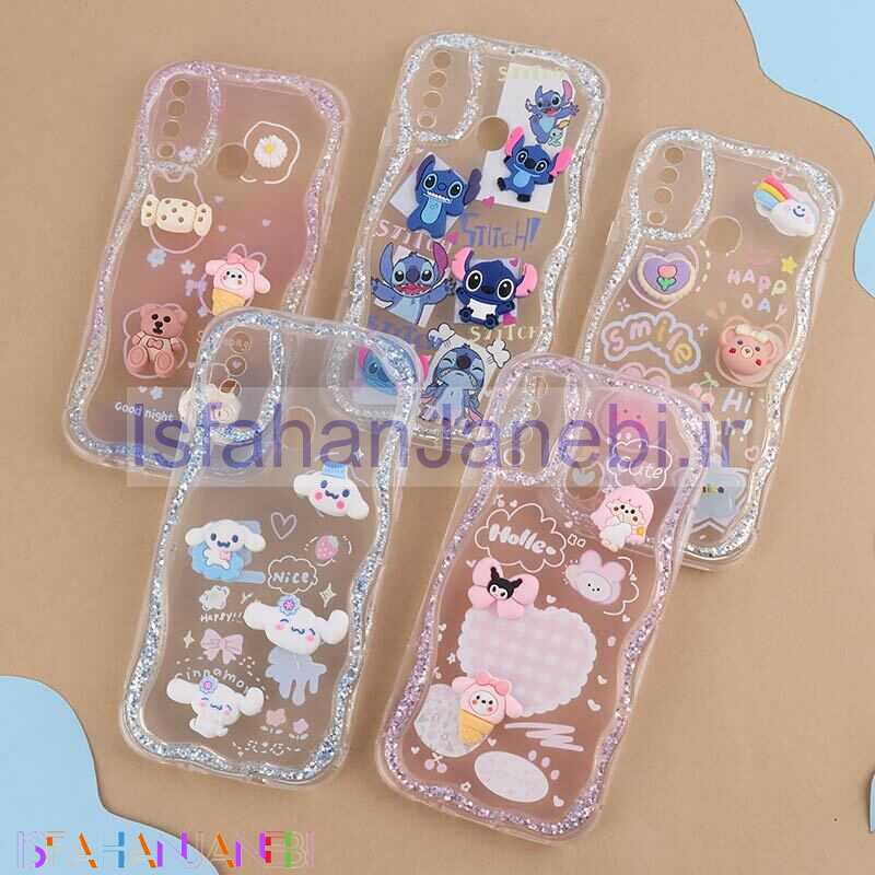 اصفهان جانبی-قاب شاینی سامسونگ Galaxy A20s عروسکی محافظ لنزدار