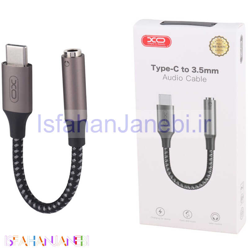 اصفهان جانبی-تبدیل Type-C به AUX ایکس او XO-NB-R257C